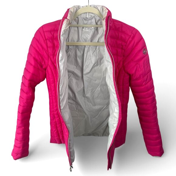 MICHAEL KORS Hot Pink Packable Puffer Jacket  Small - Picture 8 of 13